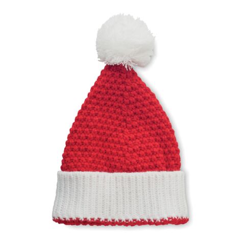 Bonnet de Noël avec revers en tricot rouge | sans marquage | non disponible | non disponible | non disponible
