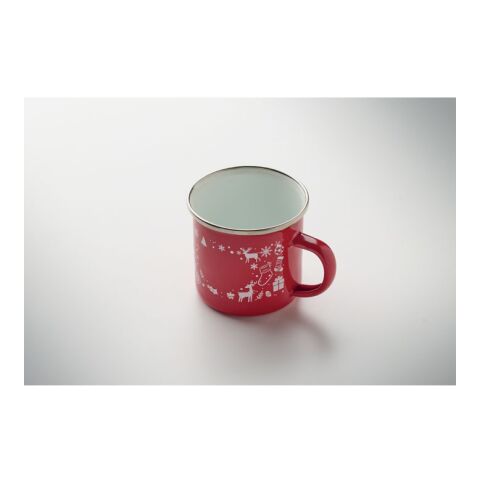 Mug de Noël en émail 300ml rouge