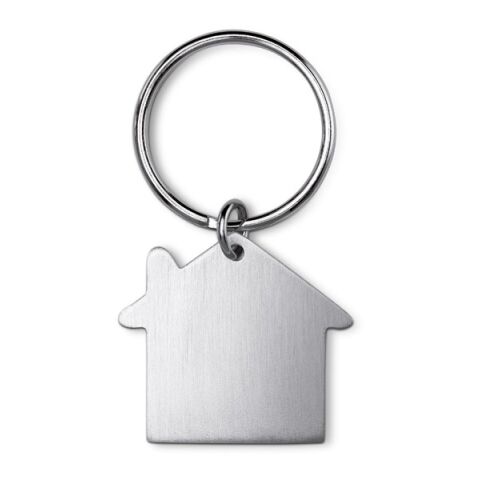 Porte clés métal maison argent mate | sans marquage | non disponible | non disponible | non disponible