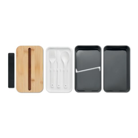 Lunchbox en PP recyclé noir | sans marquage | non disponible | non disponible | non disponible