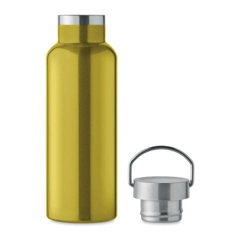 Bouteille isolant double paroi 500 ml avec poignée lime | sans marquage | non disponible | non disponible | non disponible