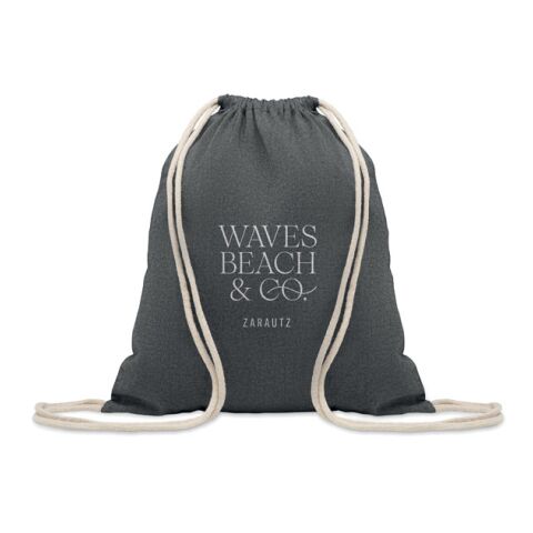 Sac en coton recyclé 140 gr/m noir | sans marquage | non disponible | non disponible | non disponible