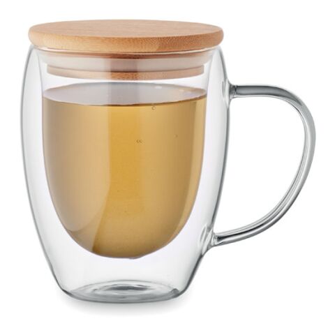 Mug en verre double paroi 300ml transparent | sans marquage | non disponible | non disponible | non disponible