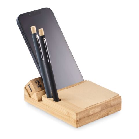 Calendrier de bureau en bambou bois | sans marquage | non disponible | non disponible