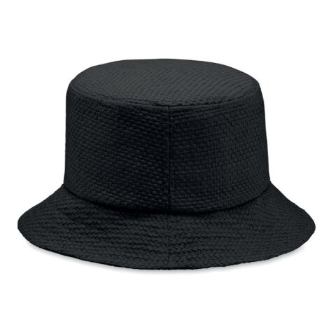 Bob chapeau en paille de papier noir | sans marquage | non disponible | non disponible | non disponible