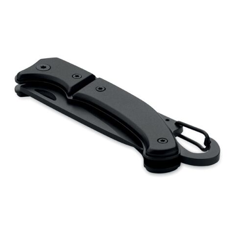 Couteau pliable en aluminium noir | sans marquage | non disponible | non disponible