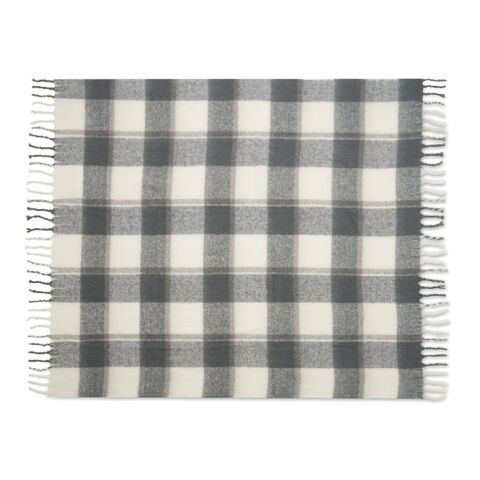 Couverture en mohair à carreaux gris | sans marquage | non disponible | non disponible | non disponible