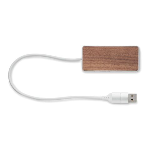 Hub USB 4 ports 27,5 cm bois | sans marquage | non disponible | non disponible | non disponible