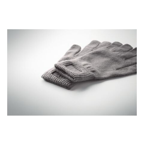 Gants tricotés en RPET gris foncé | sans marquage | non disponible | non disponible | non disponible