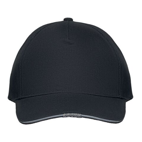 Casquette en coton LED à 5 pans noir | sans marquage | non disponible | non disponible | non disponible