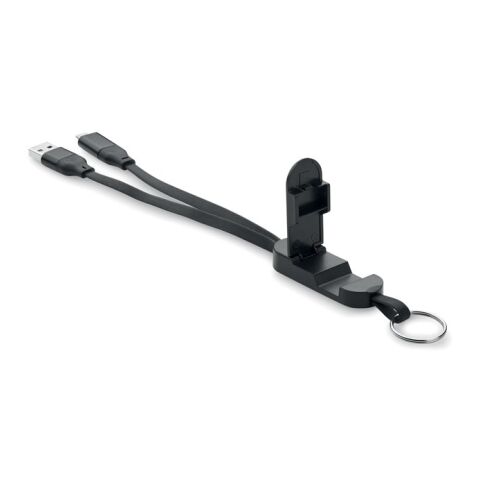 Porte-clés câble 60W en ABS noir | sans marquage | non disponible | non disponible | non disponible