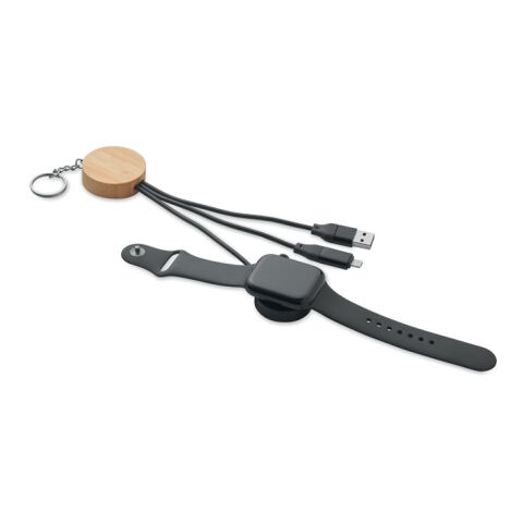 Porte-clés câble 4 en 1 60W noir | sans marquage | non disponible | non disponible | non disponible