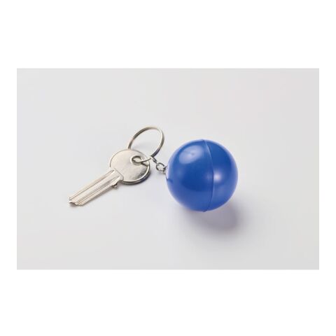 Porte-clés boule en PU bleu | sans marquage | non disponible | non disponible