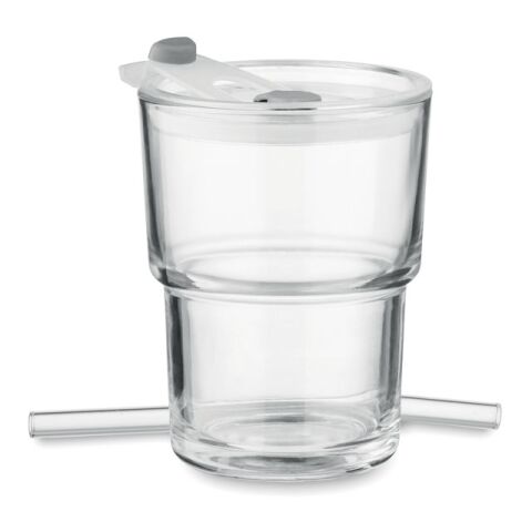Gobelet verre et paille 400ml transparent | sans marquage | non disponible | non disponible