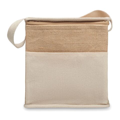 Sac isotherme toile et jute 3L beige | sans marquage | non disponible | non disponible | non disponible