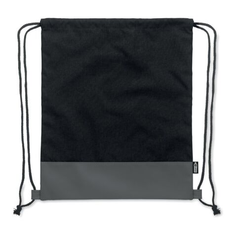 Sac à cordon en PU RPET 2 tons noir | sans marquage | non disponible | non disponible | non disponible