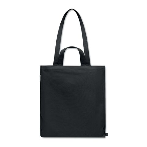 Sac shopping en coton recyclé noir | sans marquage | non disponible | non disponible | non disponible