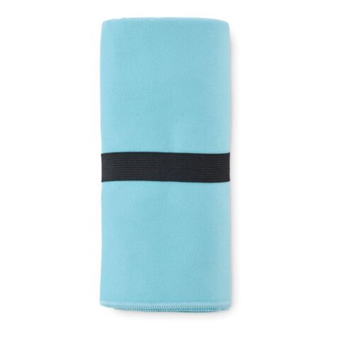 Serviette microfibre double face turquoise