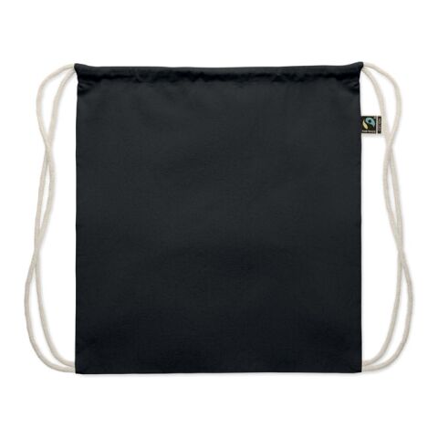 Sac à cordon Fairtrade 180gr noir | sans marquage | non disponible | non disponible | non disponible