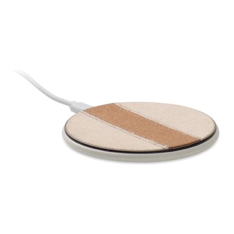 Chargeur sans fil liège 15W blanc | sans marquage | non disponible | non disponible