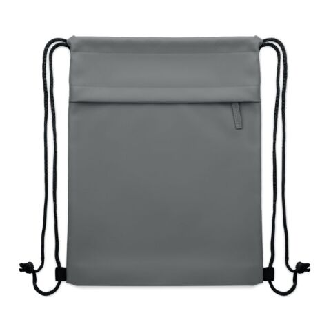 Sac à cordon en 600D RPET gris foncé | sans marquage | non disponible | non disponible | non disponible