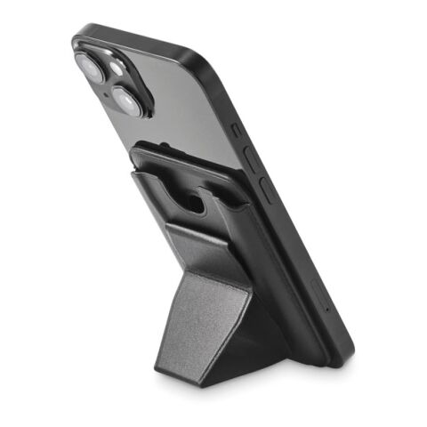 Porte-cartes magnétique en PU noir | sans marquage | non disponible | non disponible