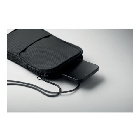 Pochette de voyage RPET noir | sans marquage | non disponible | non disponible | non disponible