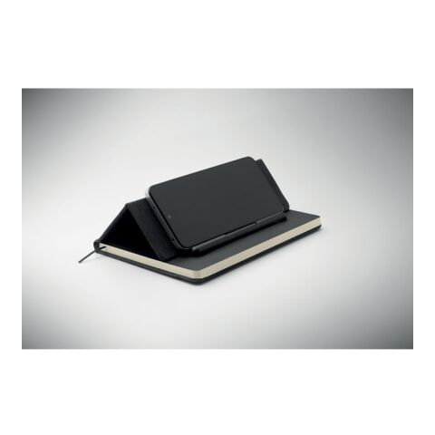 Cahier A5 support de téléphone noir | sans marquage | non disponible | non disponible | non disponible