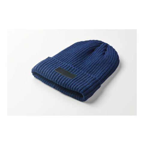 Bonnet tricoté avec revers bleu | sans marquage | non disponible | non disponible | non disponible