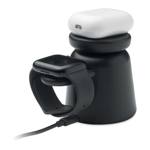 Chargeur sans fil 3 en 1 15W noir | sans marquage | non disponible | non disponible | non disponible