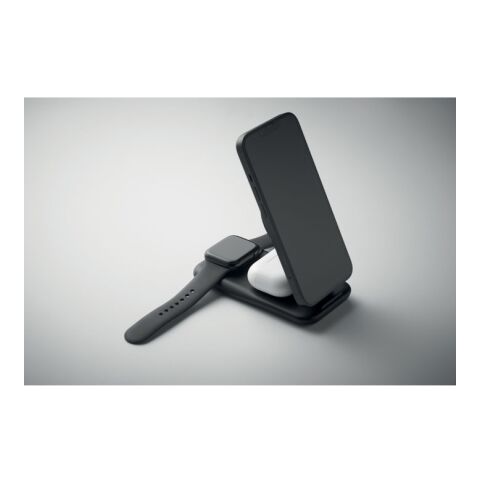 Chargeur sans fil 3 en 1 15W noir | sans marquage | non disponible | non disponible | non disponible
