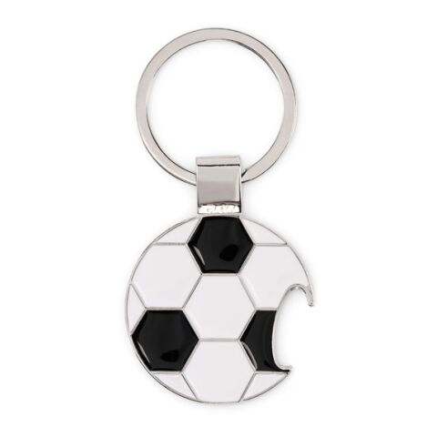 Porte-clé football décapsuleur blanc/noir | sans marquage | non disponible | non disponible