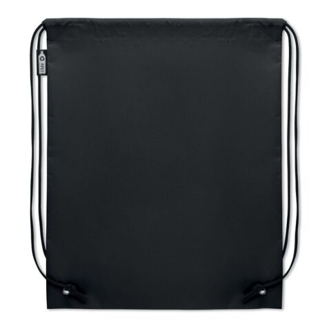 Sac à cordon RPET non tissé noir | sans marquage | non disponible | non disponible | non disponible