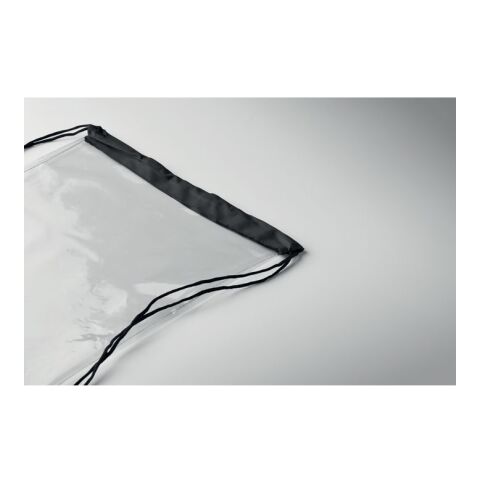 Sac à cordon transparent noir | sans marquage | non disponible | non disponible