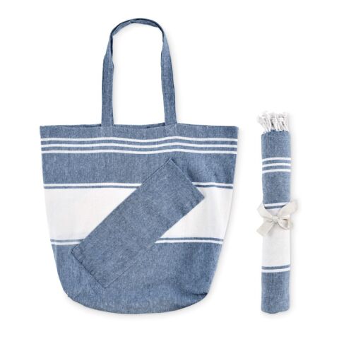 Sac de plage avec serviette bleu | sans marquage | non disponible | non disponible | non disponible