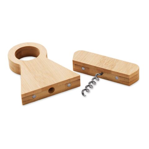 Support décapsuleur en bambou bois
