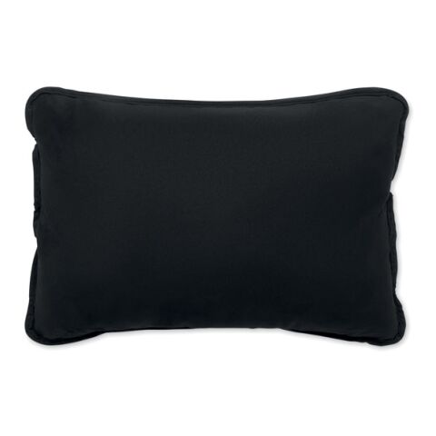 Coussin en tissu suédé noir
