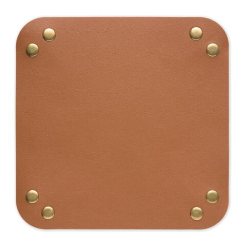 Vide-poches pliable en PU marron