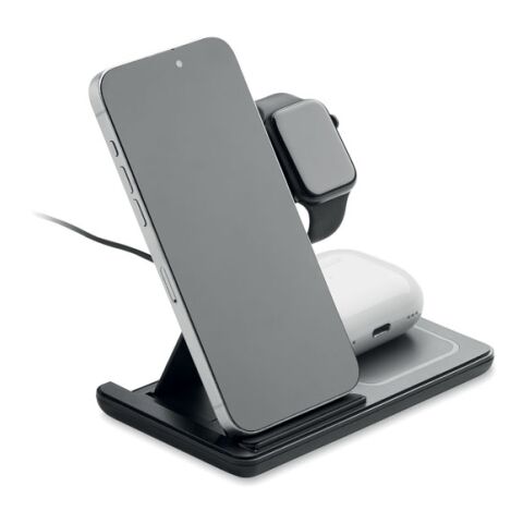Chargeur pliable 3-en-1 15W noir