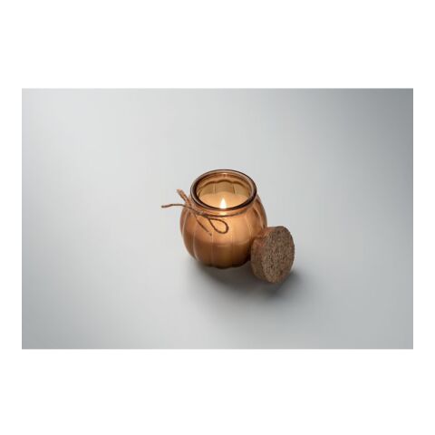 Bougie vanille cire végétale marron