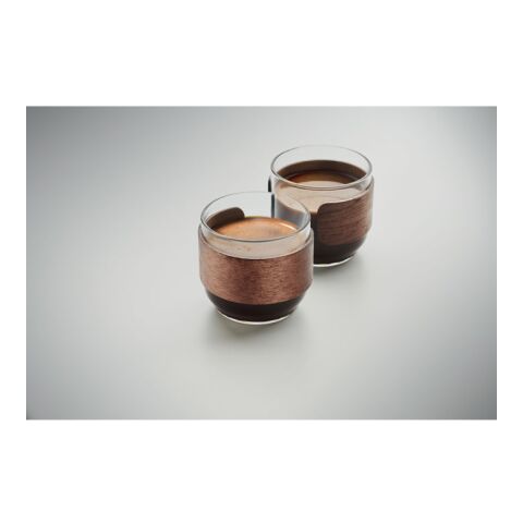 Set à café poignée en noyer bois