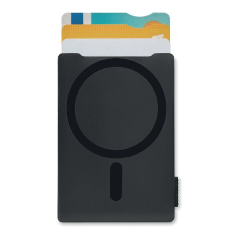 Porte-cartes et support magnétique noir