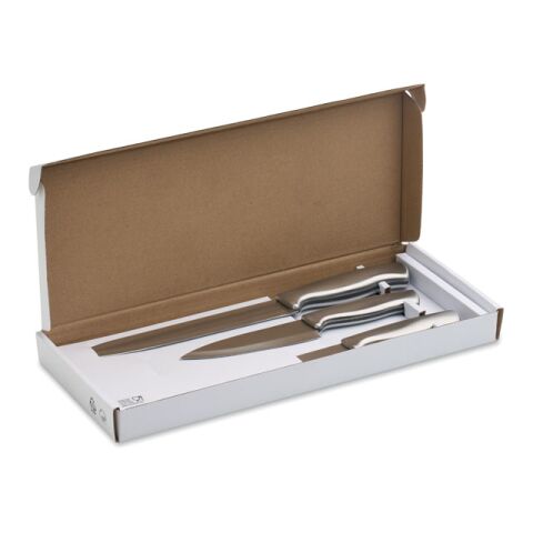 Set de couteaux en acier inox argent