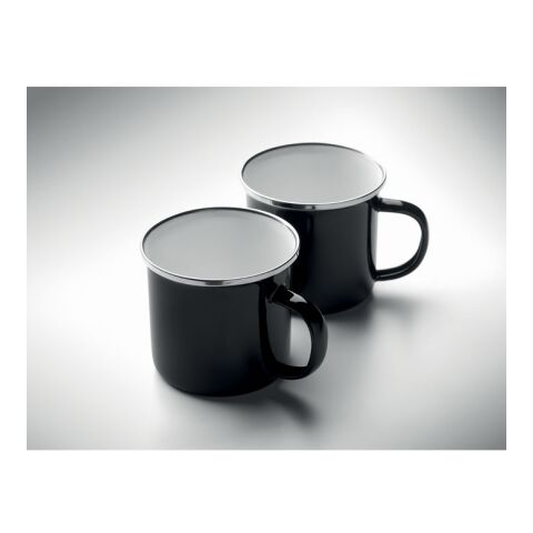 Ensemble couverture et 2 mugs noir