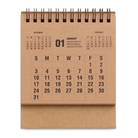 Calendrier de bureau de 4 ans beige