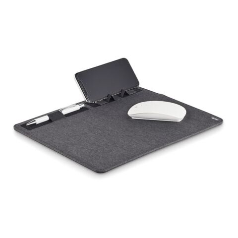 Tapis de souris RPET chargeur gris foncé | sans marquage | non disponible | non disponible