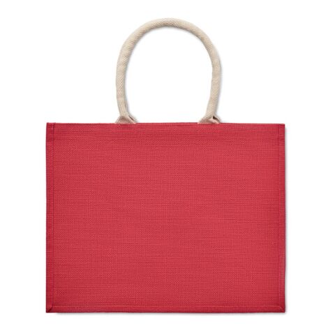 Sac shopping en jute rouge | sans marquage | non disponible | non disponible | non disponible