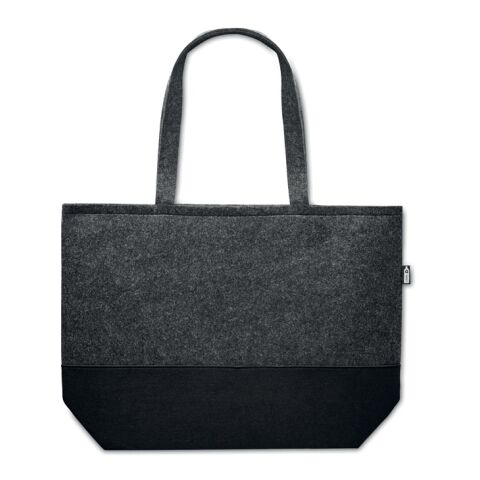 Sac shopping en feutre RPET gris foncé | sans marquage | non disponible | non disponible | non disponible