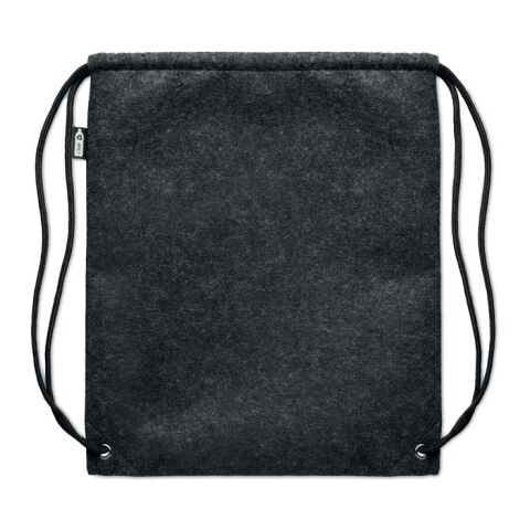 Sac à cordon en feutre RPET gris foncé | sans marquage | non disponible | non disponible | non disponible