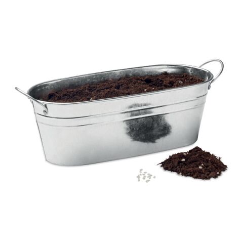 Bac en zinc &amp; herbes aromatique argent mate | sans marquage | non disponible | non disponible | non disponible